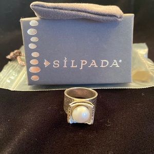 Silpada sterling and pearl ring